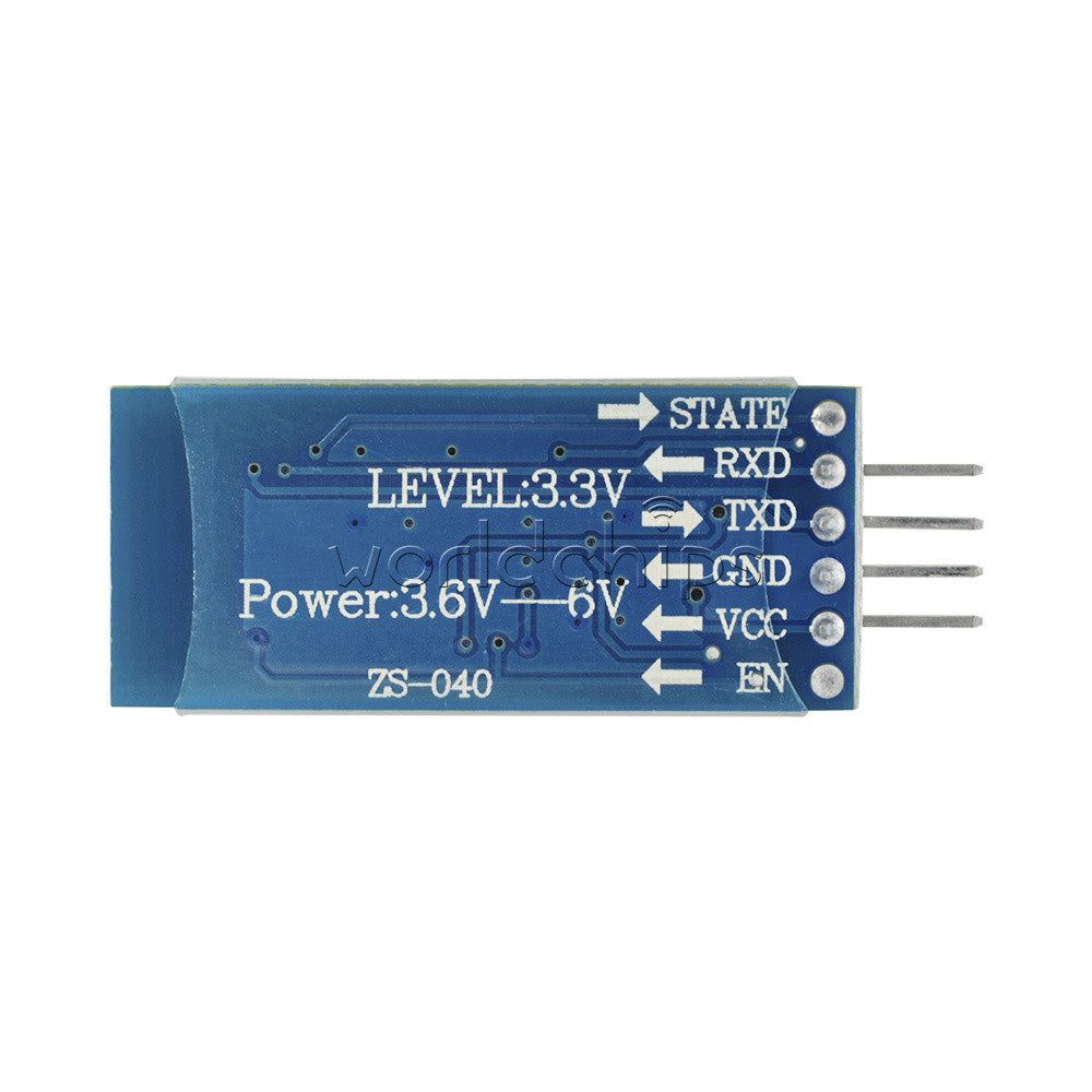 5Pcs Wireless 4 Pin Bluetooth RF Transceiver Module HC-06 RS232 With backplane