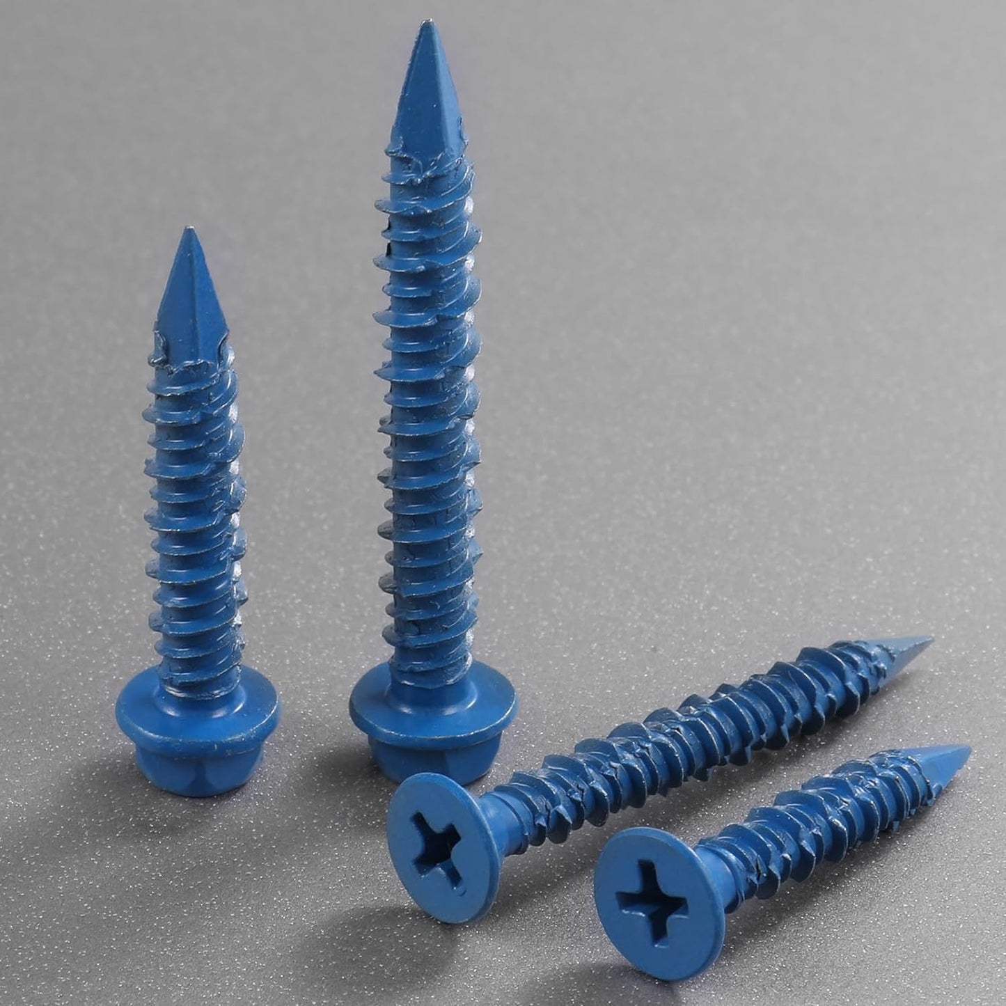 35-Pack 1/4"x2-3/4" Hex Head Concrete Screws with Drill Bit, No Pre-Drilling