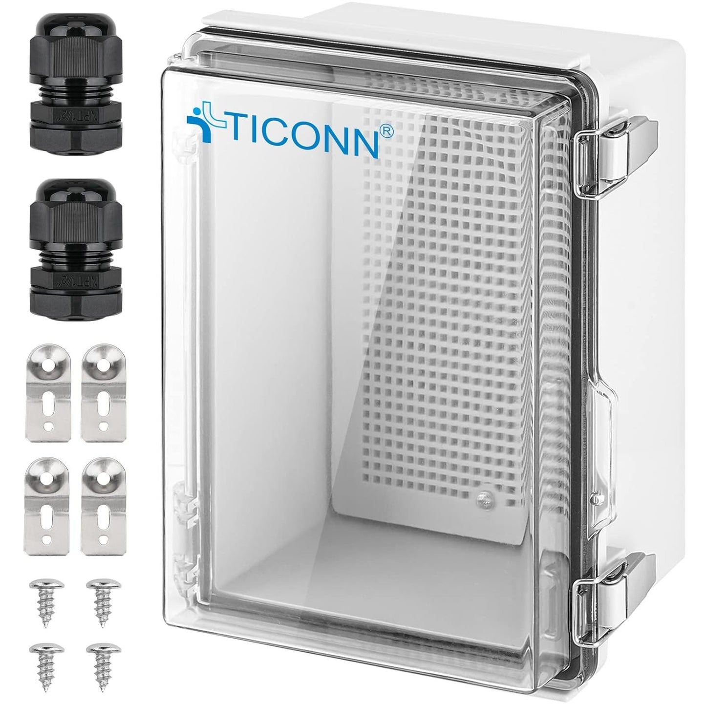 Waterproof Electrical Junction Box IP67 ABS Plastic Enclosure with Hinged Cover