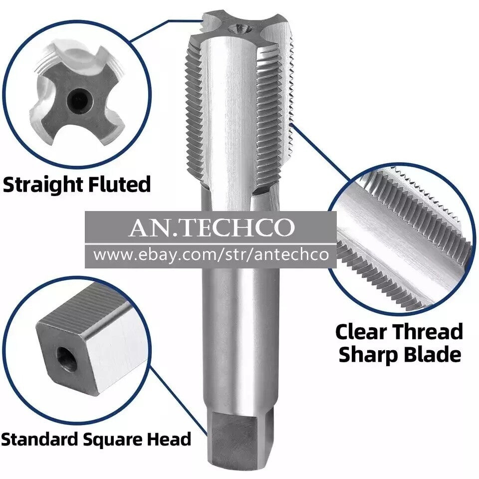 M30 X 1.25 Thread Tap Left Hand, HSS M30x1.25 Straight Fluted Machine Tap