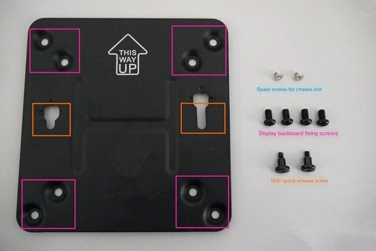 1 Set Mini-Host Display Back VESA Mounting Bracket For Intel NUC 8 8i3 8i5 8i7