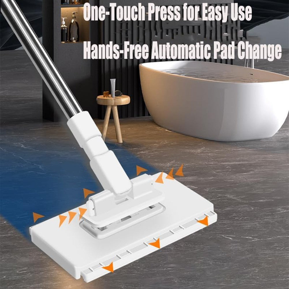 Reusable Dust Mop with Locking Head and 39 Inch Long Handle for Floors