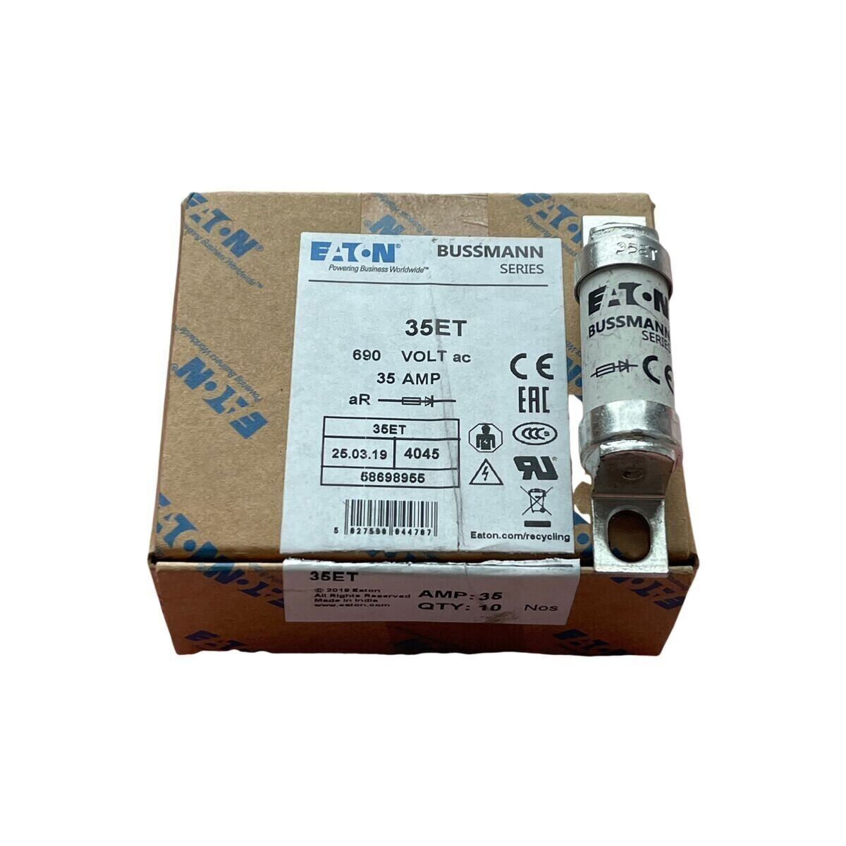 10pcs/box  For Bussmann 35ET 35 ET ( 35A ) 690Vac AC Fuse Type T