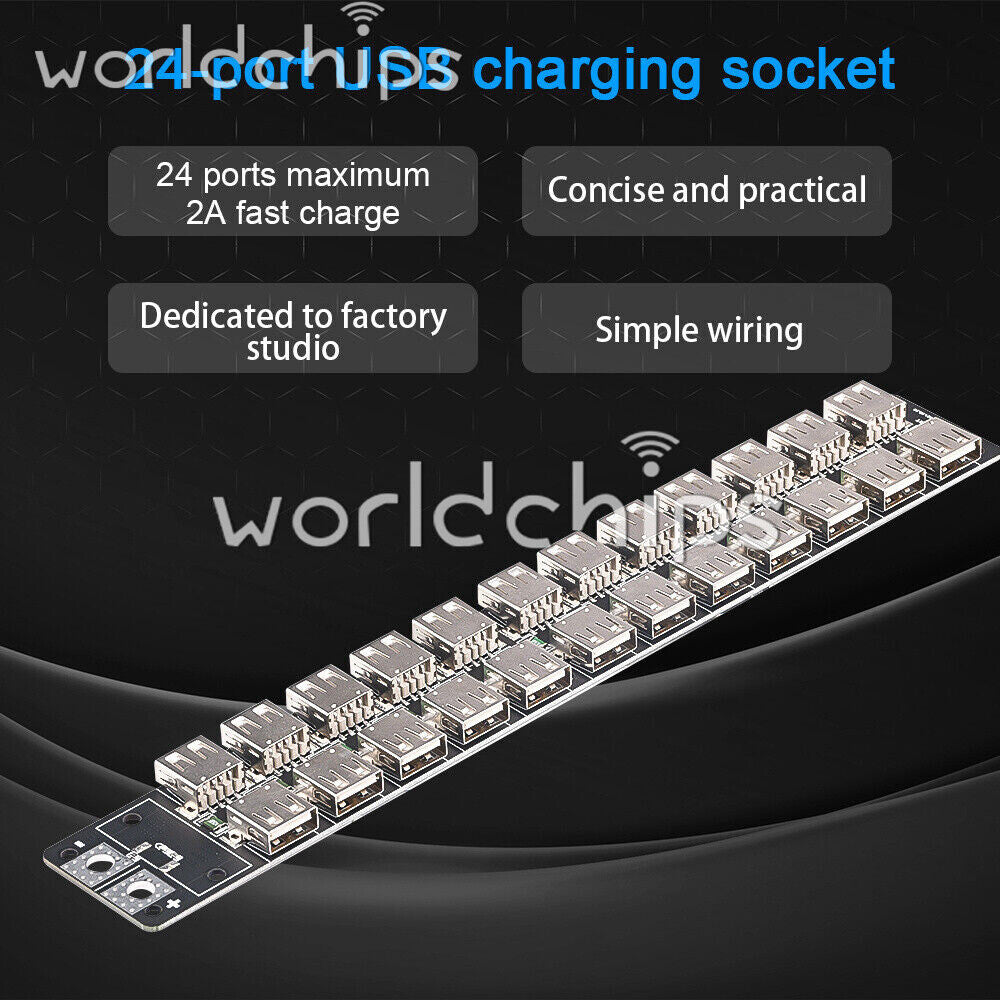24-port USB Charger Mobile Game Studio Centralized Power Supply Plugboard 240W