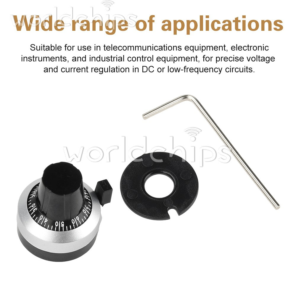 10pcs WXD3 Precision Multi-turn Potentiometer 100Ω~100KΩ Potentiometer Knob 4MM