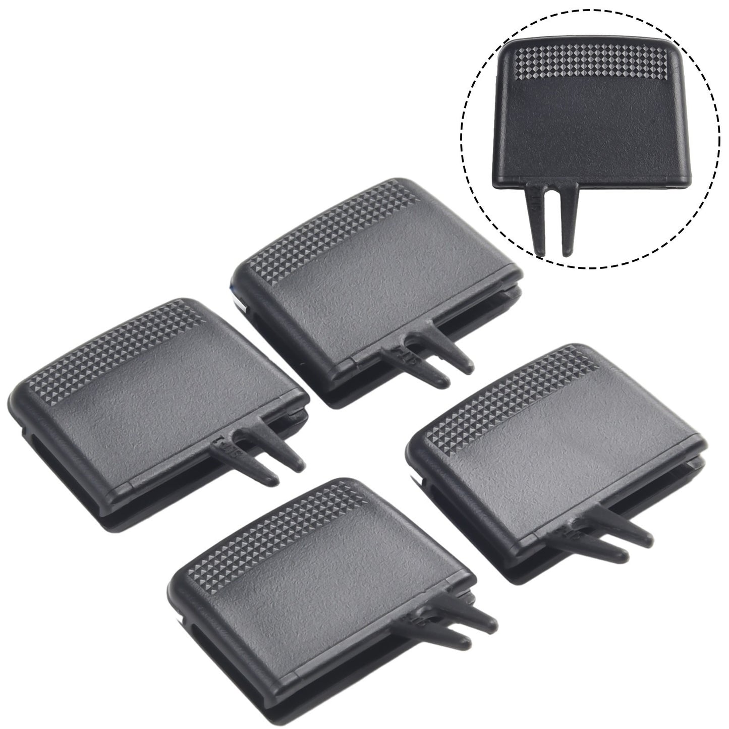 4Pcs Car Front A/C Air Vent Outlet Tab Clip Repair For Kia Sorento 2009-14 Black