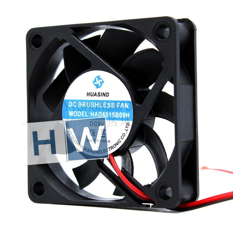 1PC HUASIND HAD6015B09H DC9V 6CM 60*15MM 2-wire Cooling Fan
