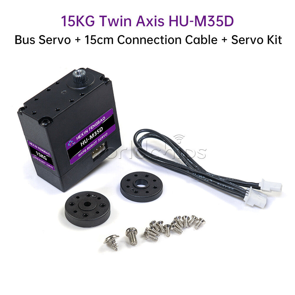 DC5-8.4V Robot DIY Servo 15kg Serial Bus Servo Metal Gear Single/Dual-axis