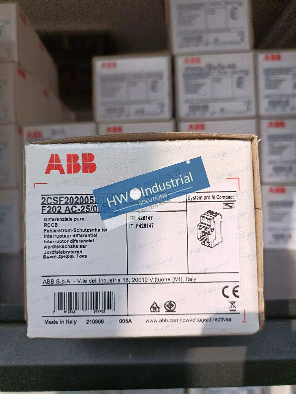 1/Piece F202 AC-25/0.03 2P 25A ABB Electromagnetic Leakage protector Device