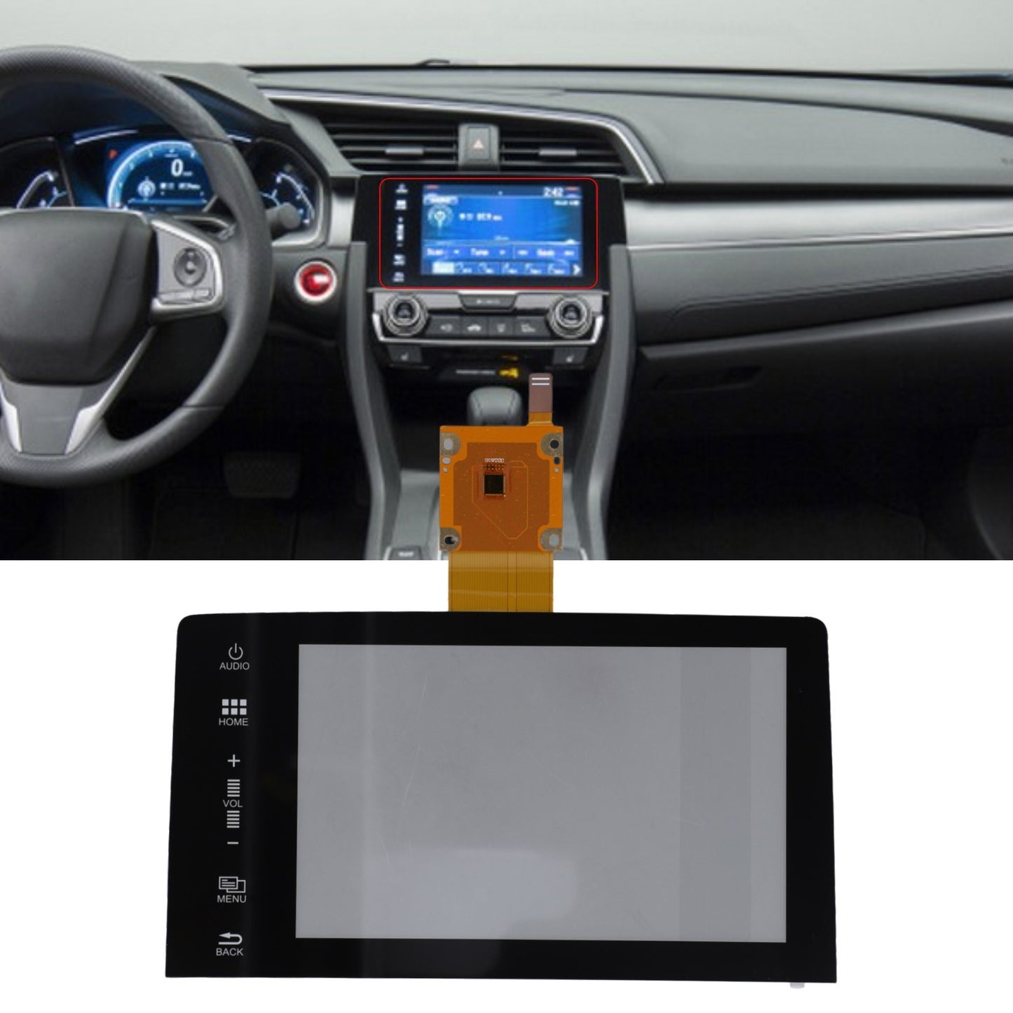 Touch Screen Digitizer for For Civic 10th Gen Radio Navigation
