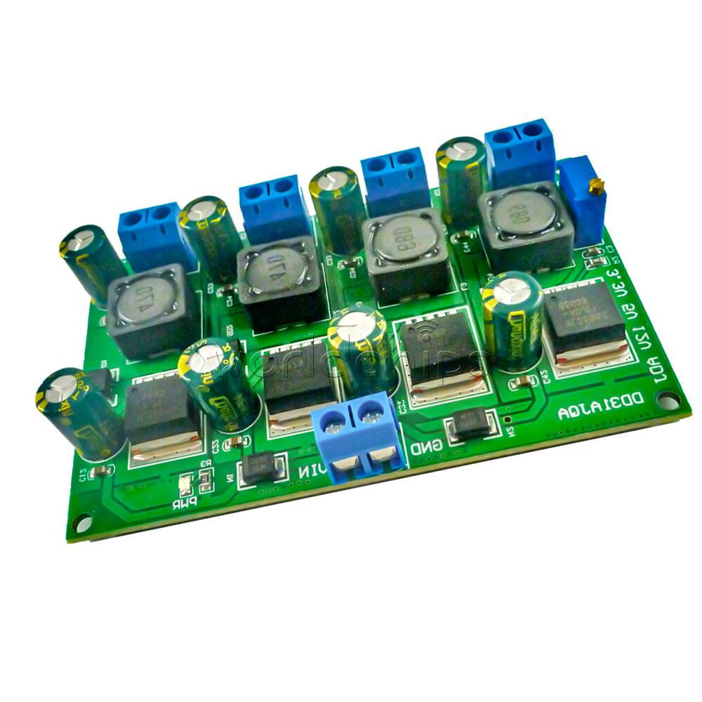 Adjustable 3.3V 5V 12V DC-DC Step-Down Buck Converter Power Module 3A 4 Channel