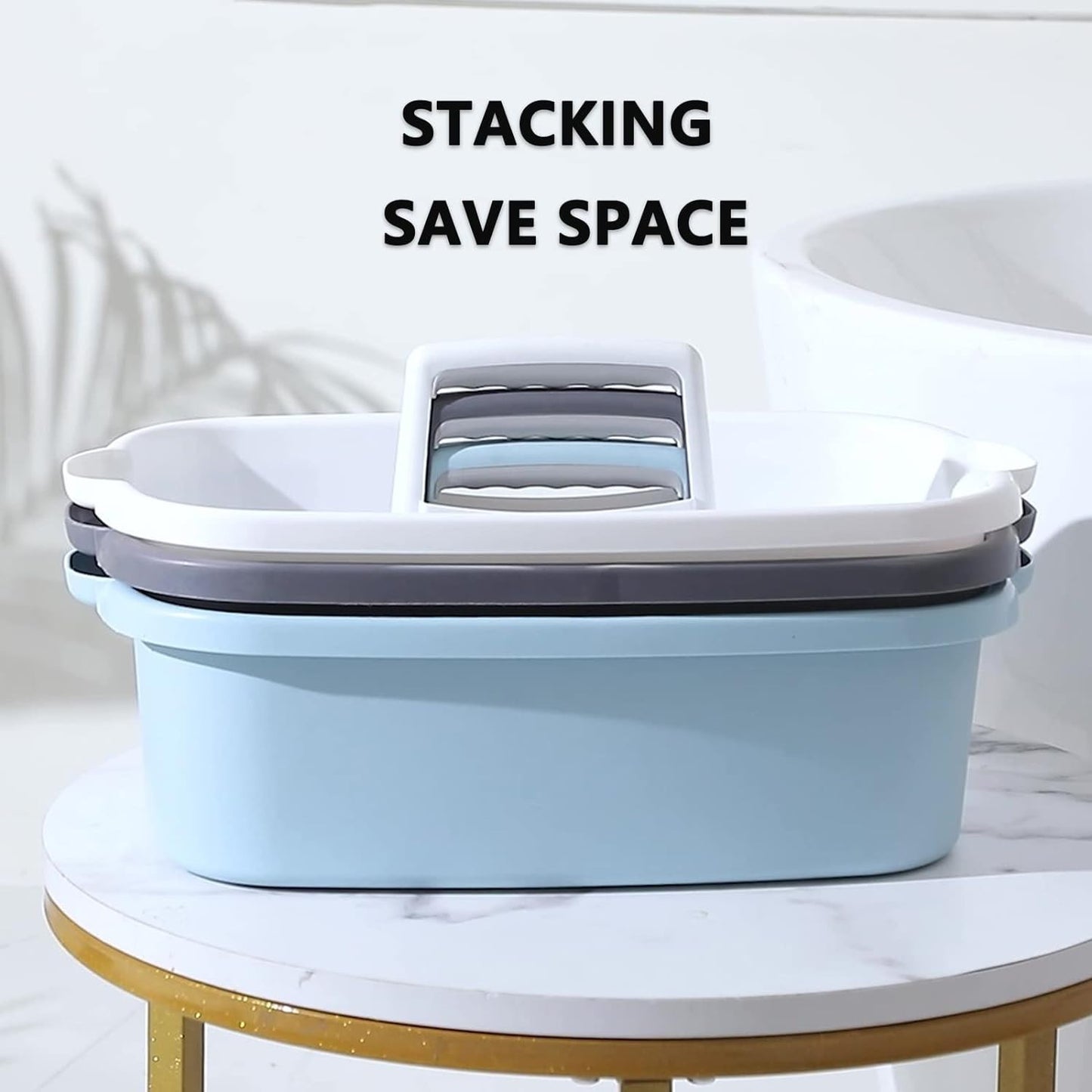Large Cleaning Supplies Caddy Portable Shower Basket Supply Organizer with Handl