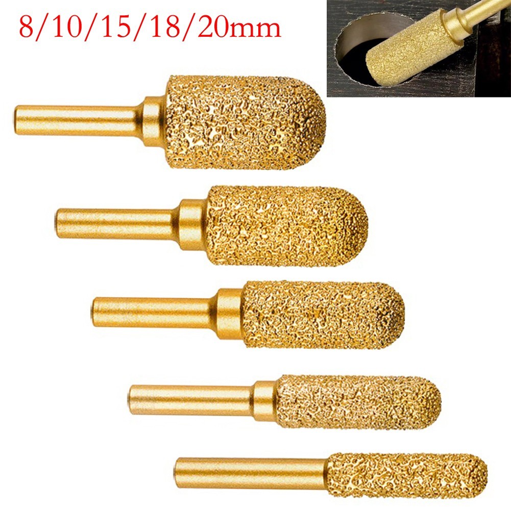 2PCS 820mm Drill Grinding Head Emery Burr for Metal Engraving and Crafts