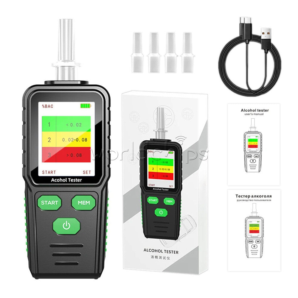 RD930 Digital LCD Breath Alcohol Tester Voice Announcement Breathalyzer Analyzer