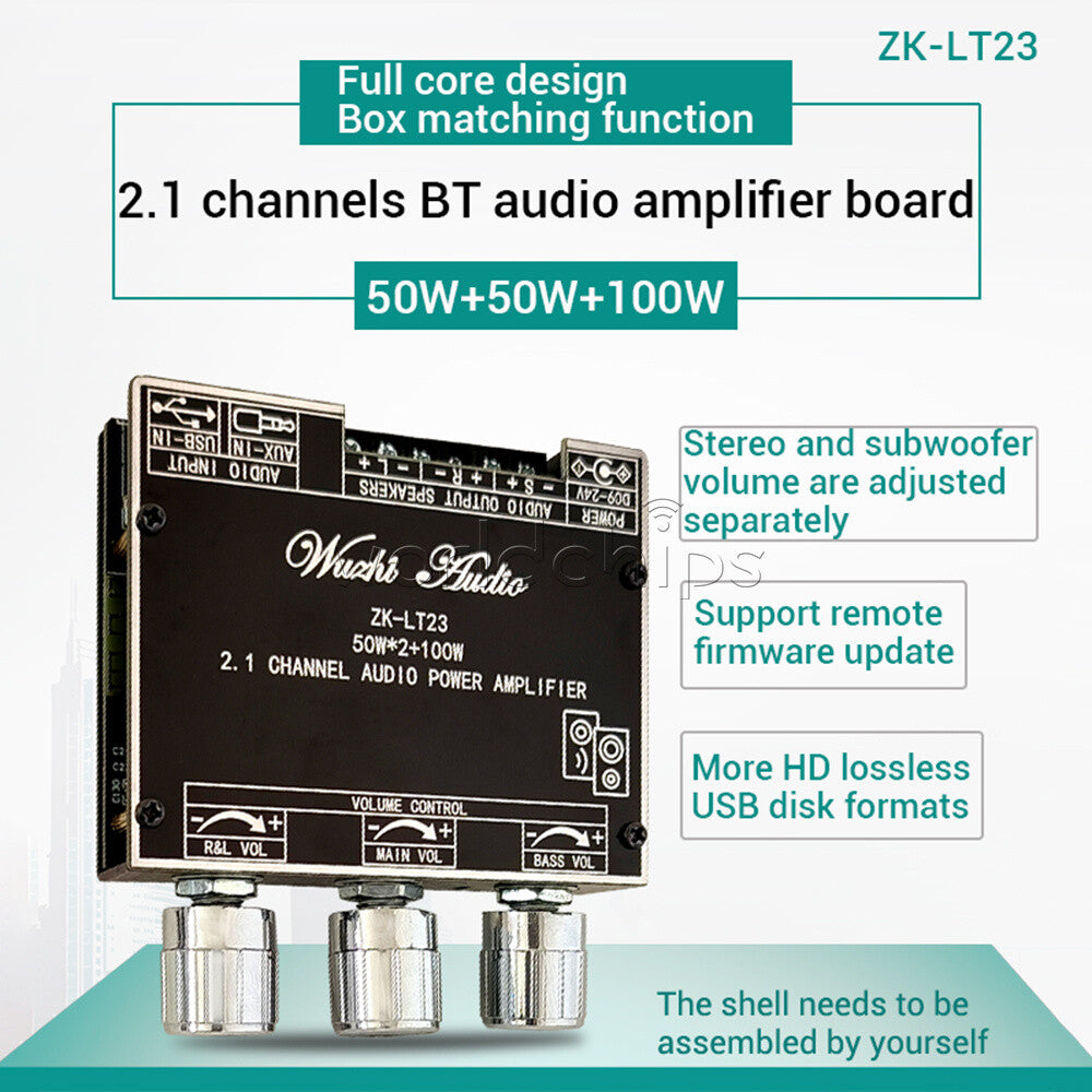 ZK-LT22/ZK-LT23 2.1CH Bluetooth Audio Power Amplifier Board Module TWS Wireless