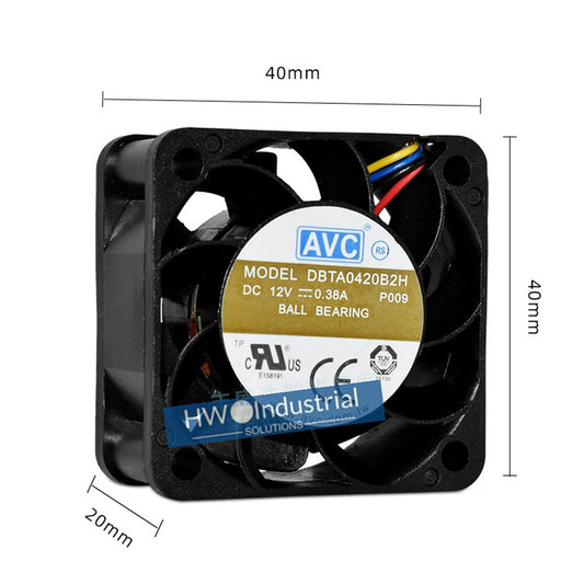 1/piece AVC DBTA0420B2H 12V0.38A 4CM 4-wire PWM Speed Regulation Cooling Fan