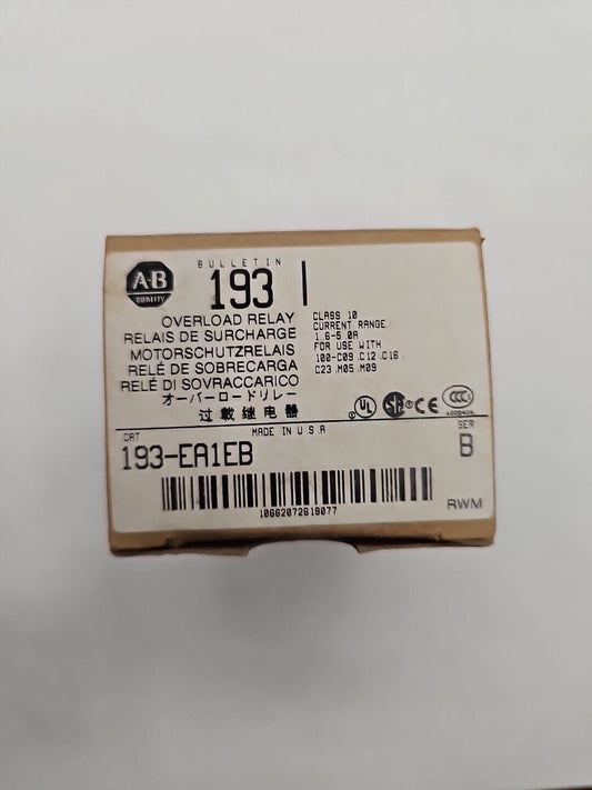 NOS For Allen-Bradley 193-EA1EB Series B Overload Relay