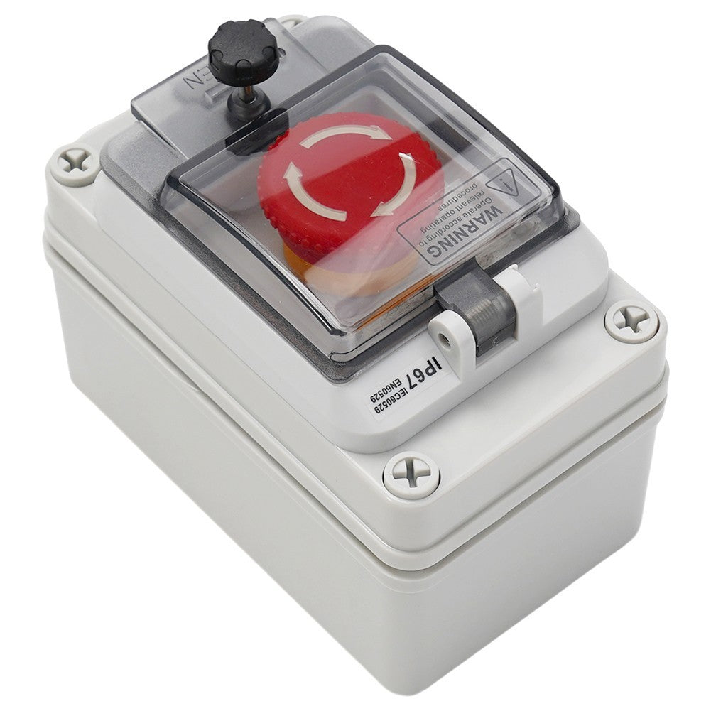 1pcs  Stop Button-Box 130*80*100mm Outlet Hole 22 With Connector