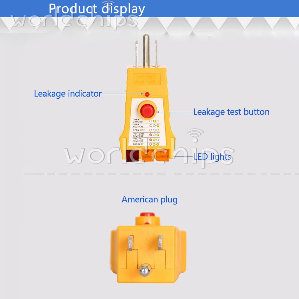 10pcs Electrical Socket Power leakage Tester w/ GFCI Check Receptacle Tester