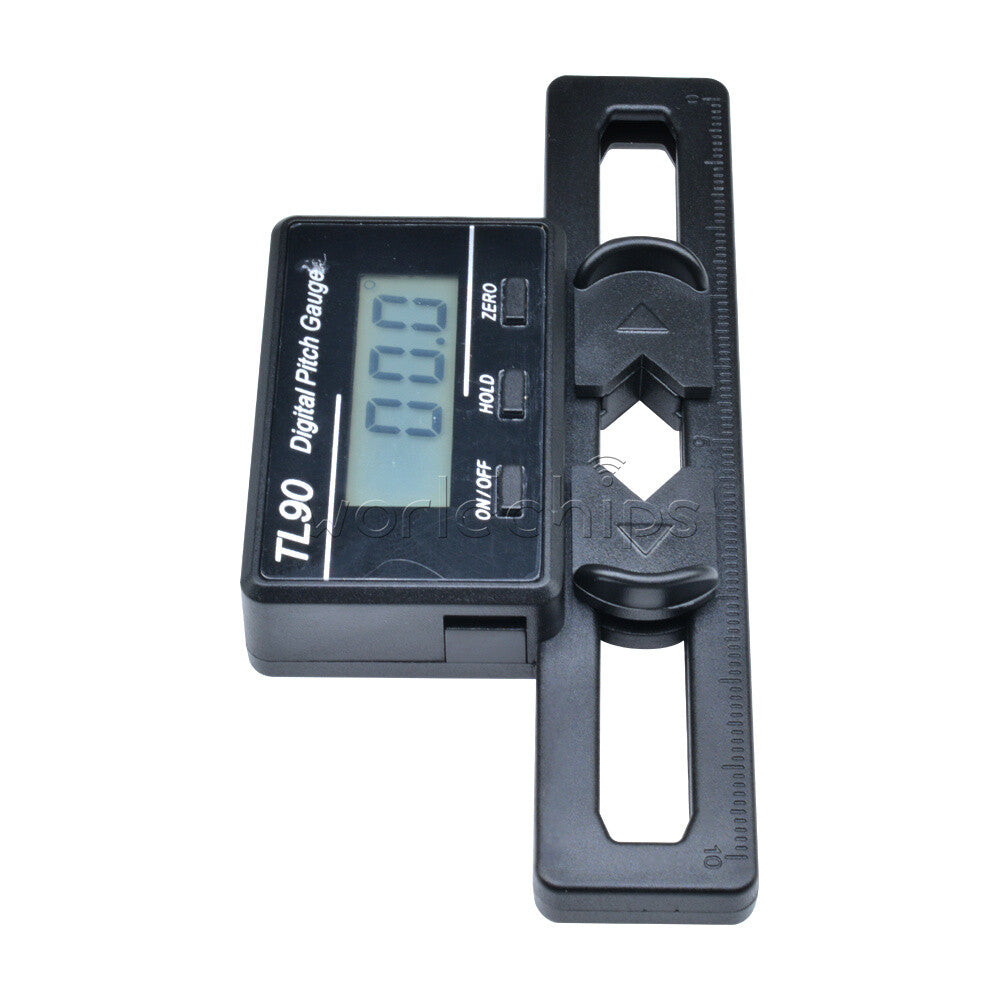 LCD TL90 Digital Display Pitch Gauge For 200-800 Flybarless Helicopter Models