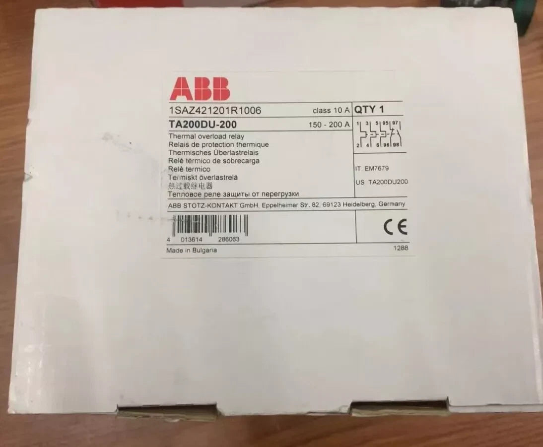 ABB TA200DU-200 Thermal Overload Relays 1SAZ421201R1006