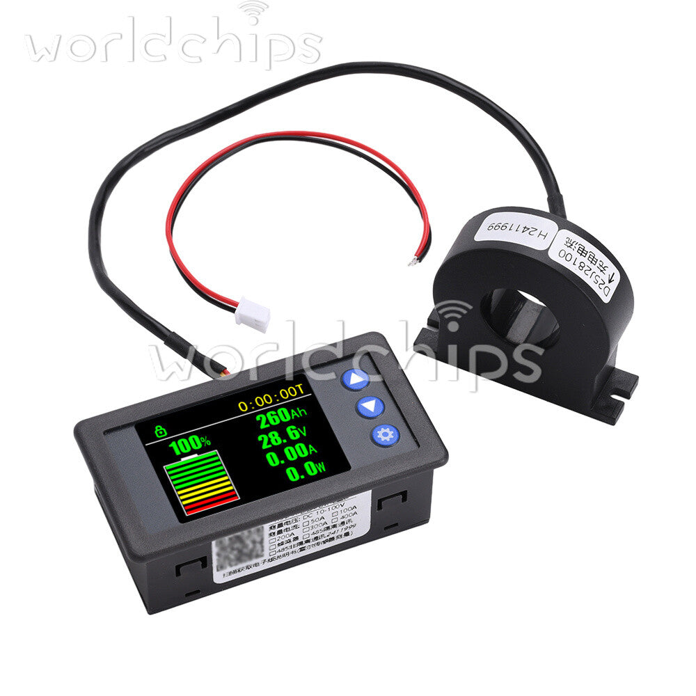 H56AH LCD Digital Hall-Coulomb Meter Voltage Current Power Meter Display 0-400A