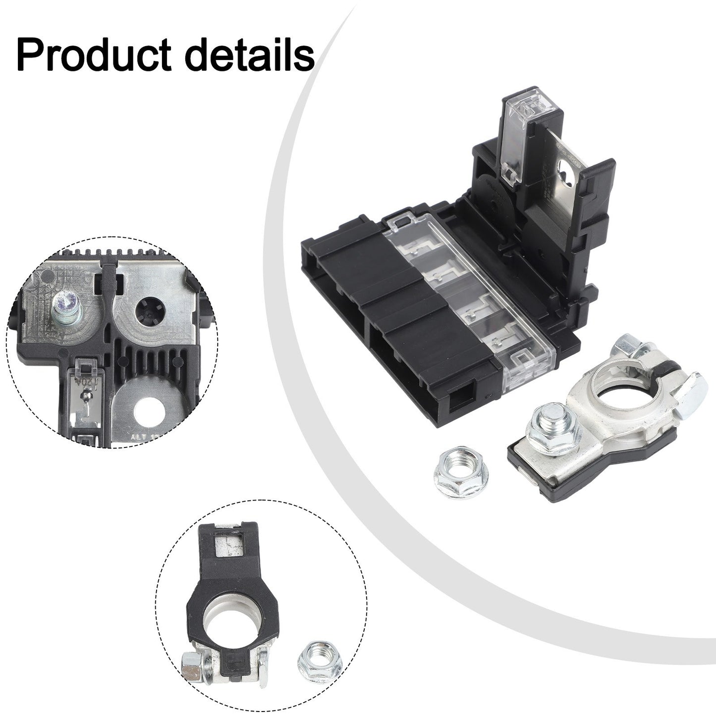 Battery Fuse 24380-79913 24380-BB50A Black Connector Plug-and-play Positive