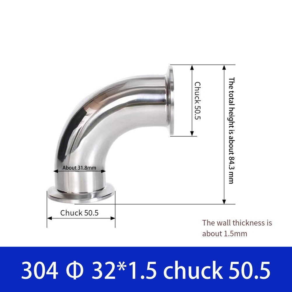 Sanitary Elbow Pipe Connector 90 Degree for Food and Beverage Industry