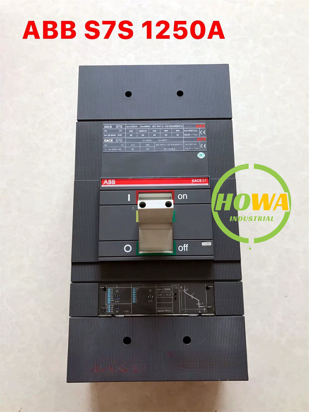 1/piece  ABB Molded Case Circuit Breaker SACE S7S 1250A PR211