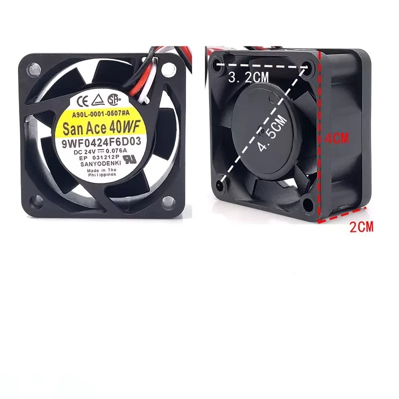 Sanyo A90L-0001-0507#A 9WF0424F6F03 for Fanuc System Fan 24V 0.076A