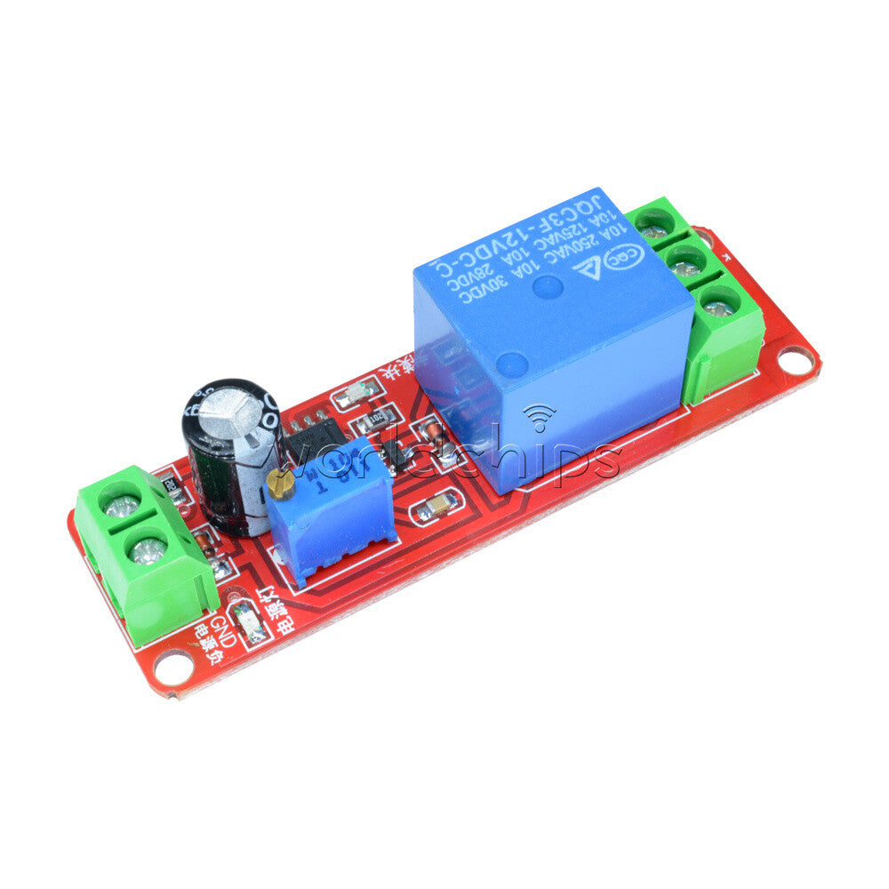 10PCS 12V DC Conduction Delay Relay Shield Module NE555 Timer Switch 0-10 Sec