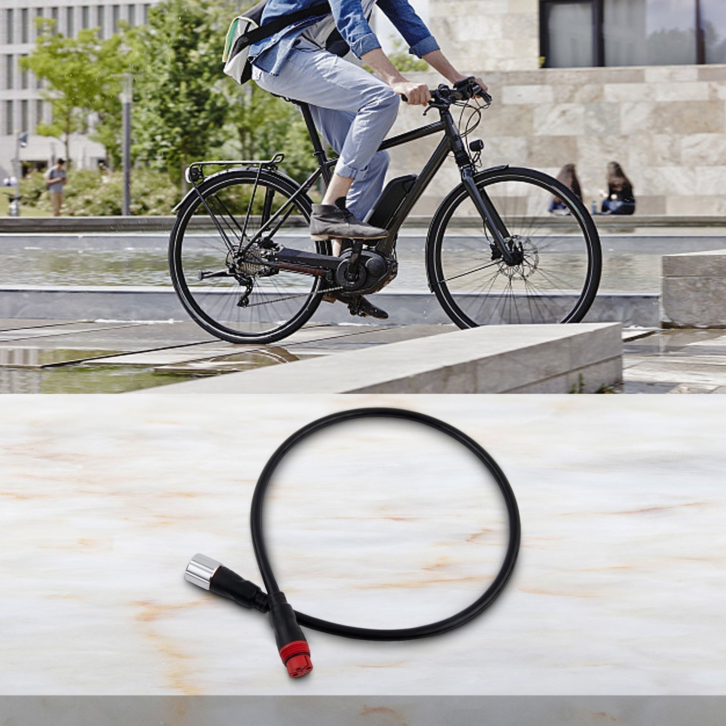 Heavy Duty EBike Extension Cable for Reliable Connection to For Bafang Motors