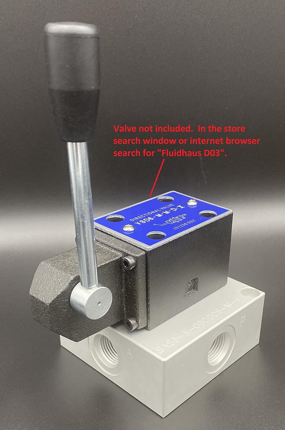 Universal Hydraulic Valve Mounting Sub Plate - D03 NG6, SAE -8 Ports