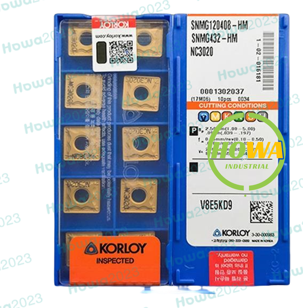 10Pcs/Box SNMG120408-HM NC3020 SNMG432-HM KORLOY Turning Blade Carbide Inserts