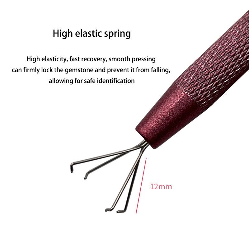 3x/Lot Jewelers Nail Artists Tweezers 4-Claw Clamp Gemstone Holding Tool