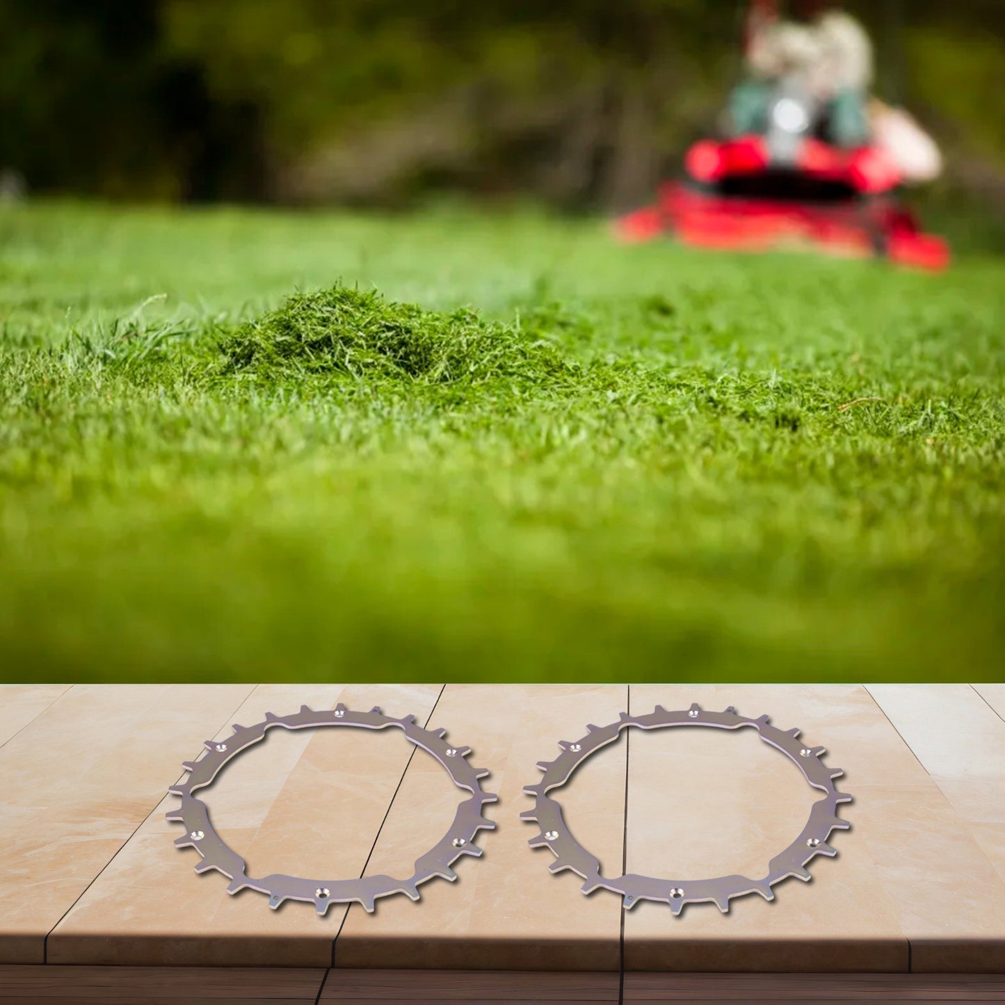 Set of Two Anti Skid Wheels for Robotic Lawn Mower Reliable Grip on Slopes