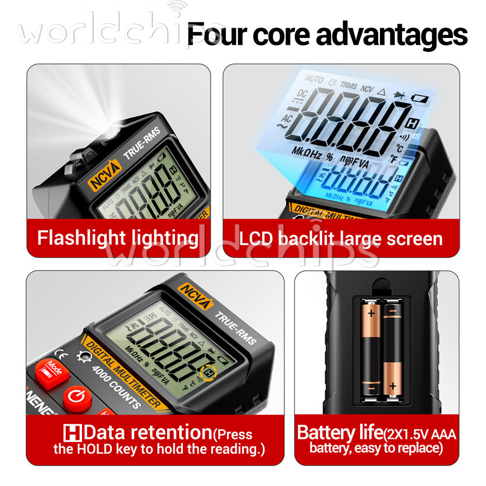 ANENG Digital Multimeter Automatic Voltmeter NCV Resistance Electrician Tester