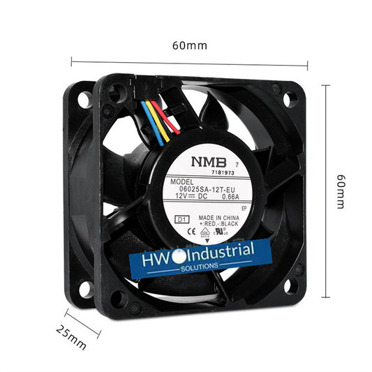 1/piece 06025SA-12T-EU NMB 12V 0.66A 6025 6CM High Airflow Chassis Cooling Fan