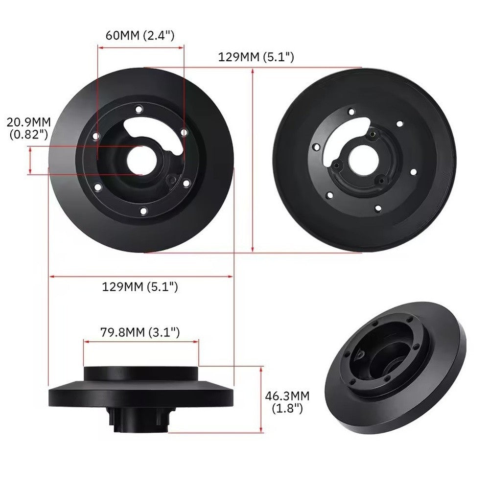 For BMW E36 Steering Wheel Hub Adapter Short Design with Wiring and Screws Set