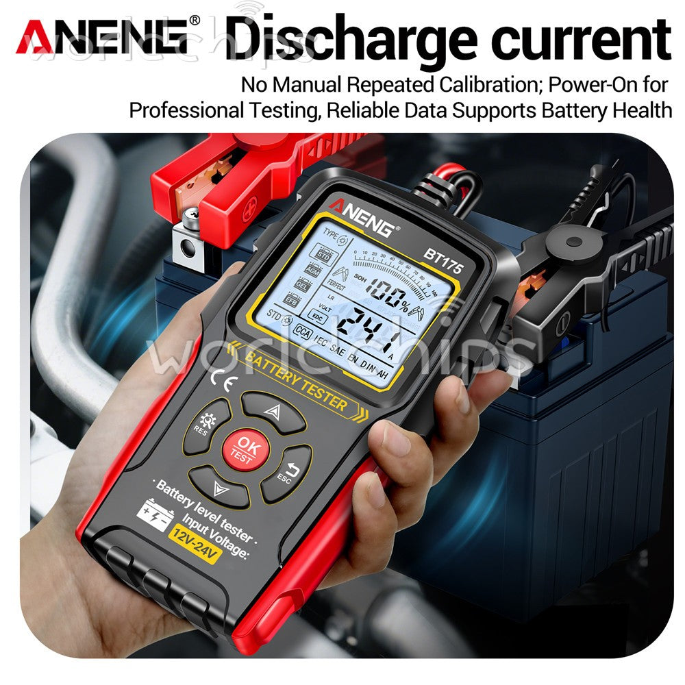 ANENG 12V24V Car Lead-Acid Battery Tester Charging Circuit Loads Diagnostic Tool