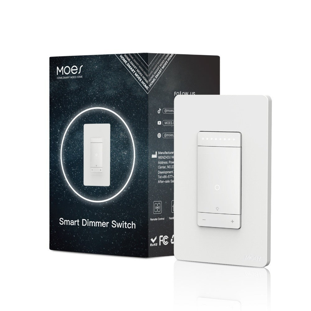 Smart WiFi Enabled Dimmer Wall Switch with Voice and Dual Control Options