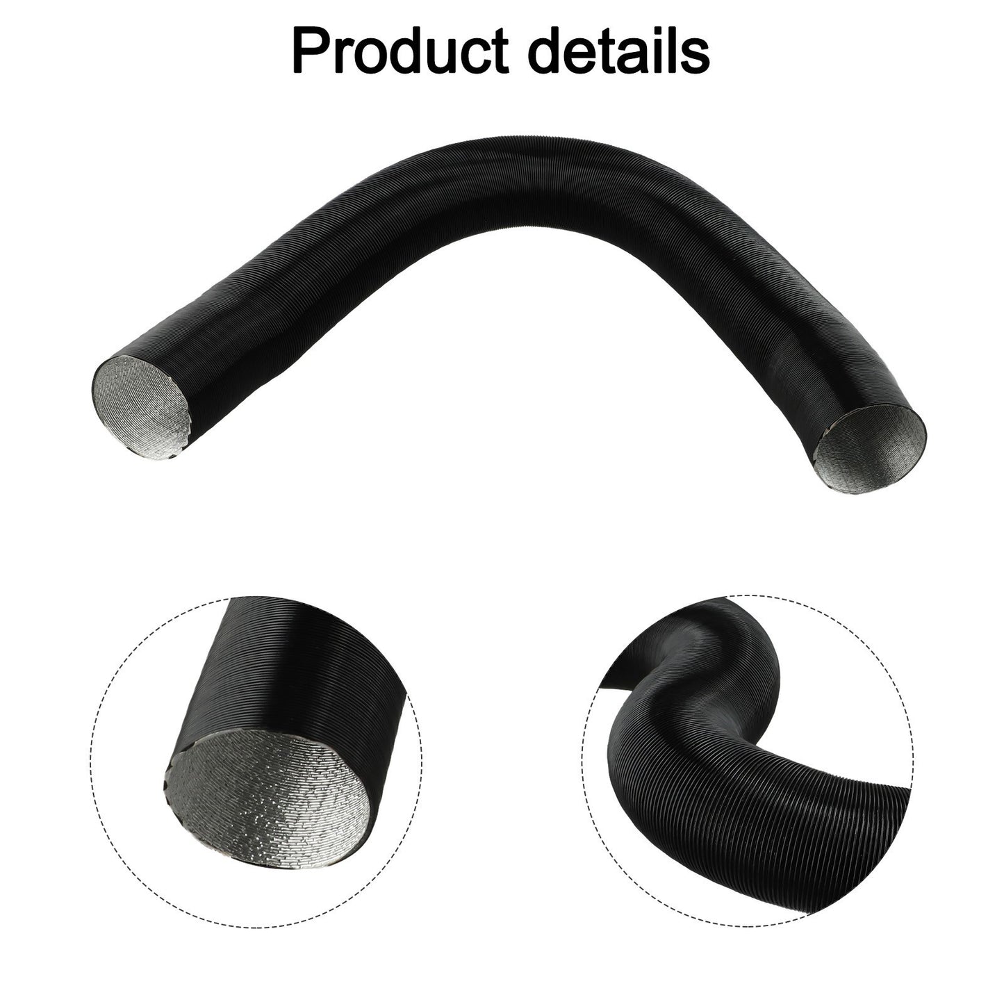 High Performance 60mm Aluminium Foil Air Intake Hose with Shock Resistance