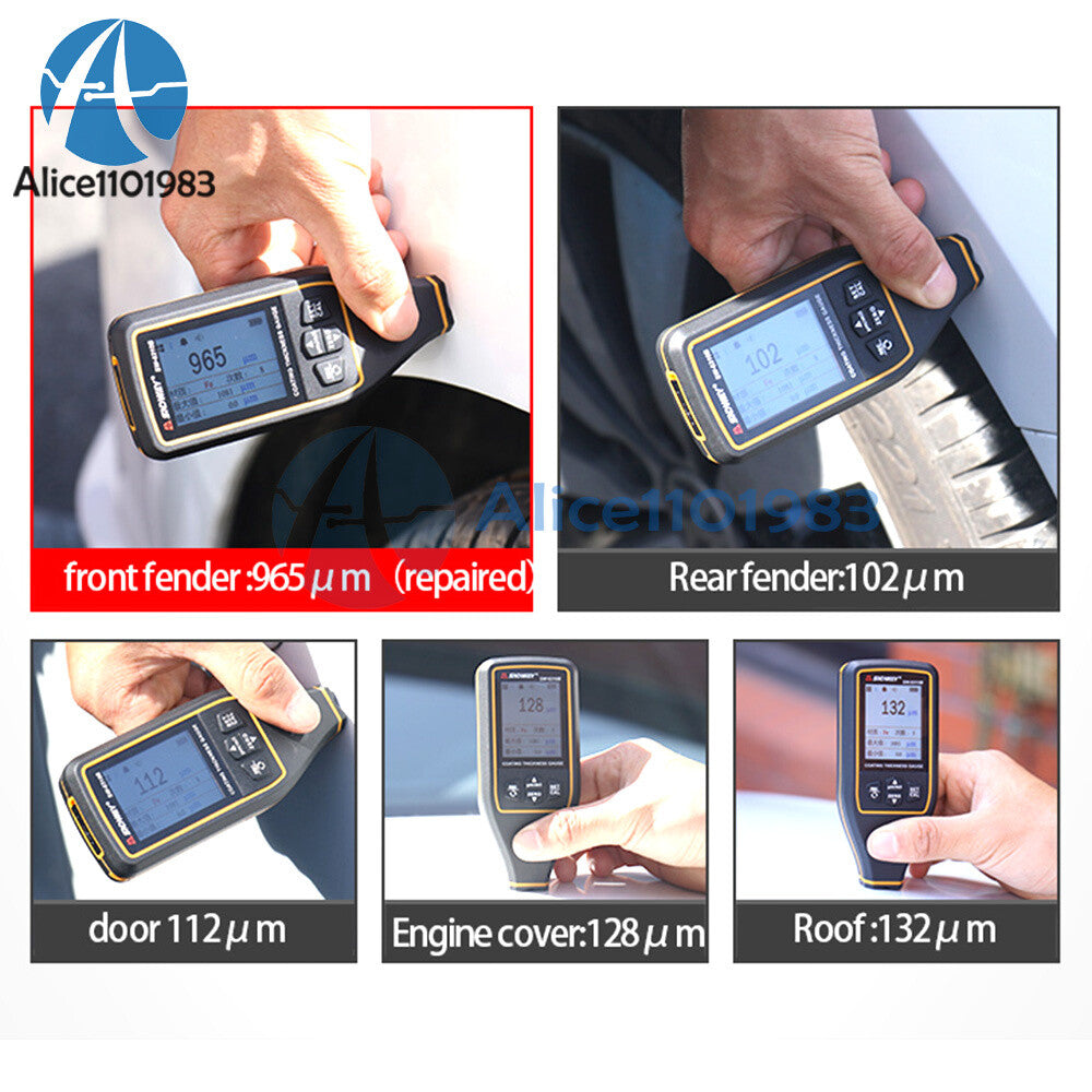 Digital Handheld Coating Paint Thickness Gauge Tester Meter SNDWAY SW-6310A/B