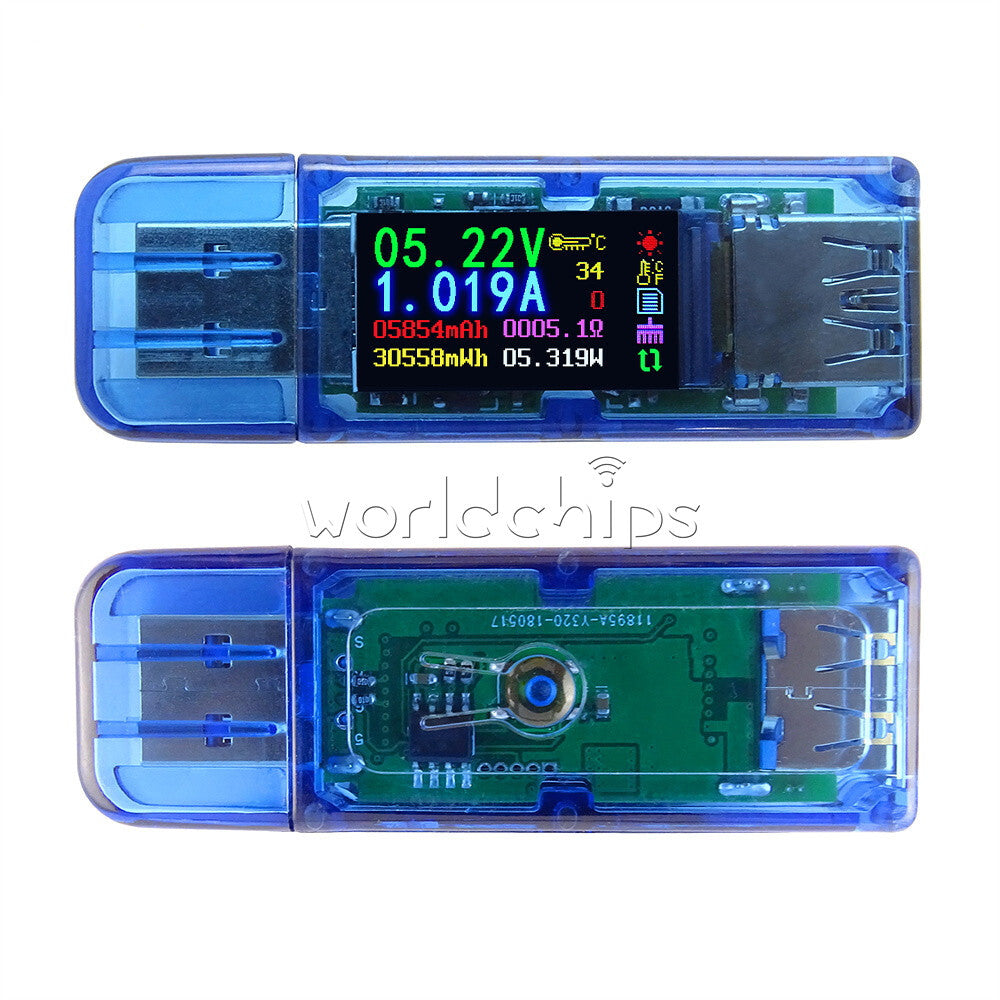 AT34 USB 3.0 LCD Voltage Current Power Capacity Meter Tester Voltmeter Ammeter
