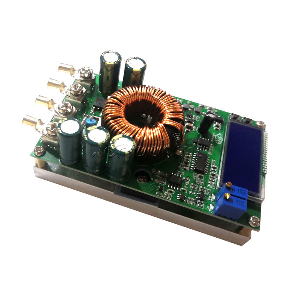 DC7V-50V to DC 0V-36V 20A LCD Adjustable Step-down Power Supply Converter Module