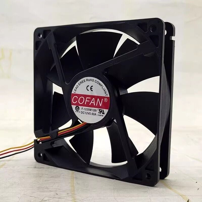 COFAN F-1225M12BI DC12V 0.6A 12025 12cm 3-Wire Cooling Fan