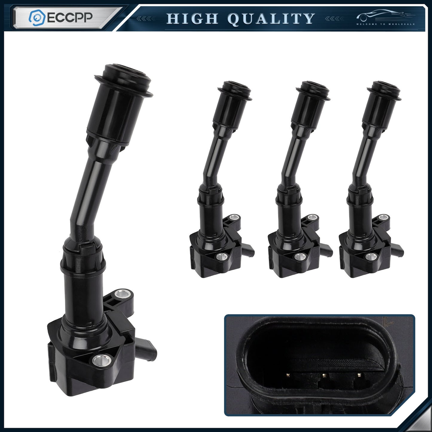 ECCPP 4 Ignition Coils For 2017-2019 Ford Escape 2014-2020 Ford Fusion 1.5L L4