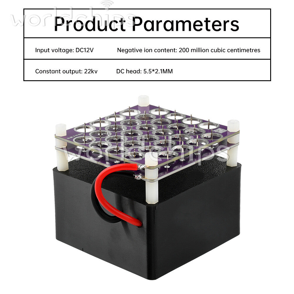 12V Plasma Ionizer Remove Smoke Dust Air Purifiers Negative Lon Anion Generator