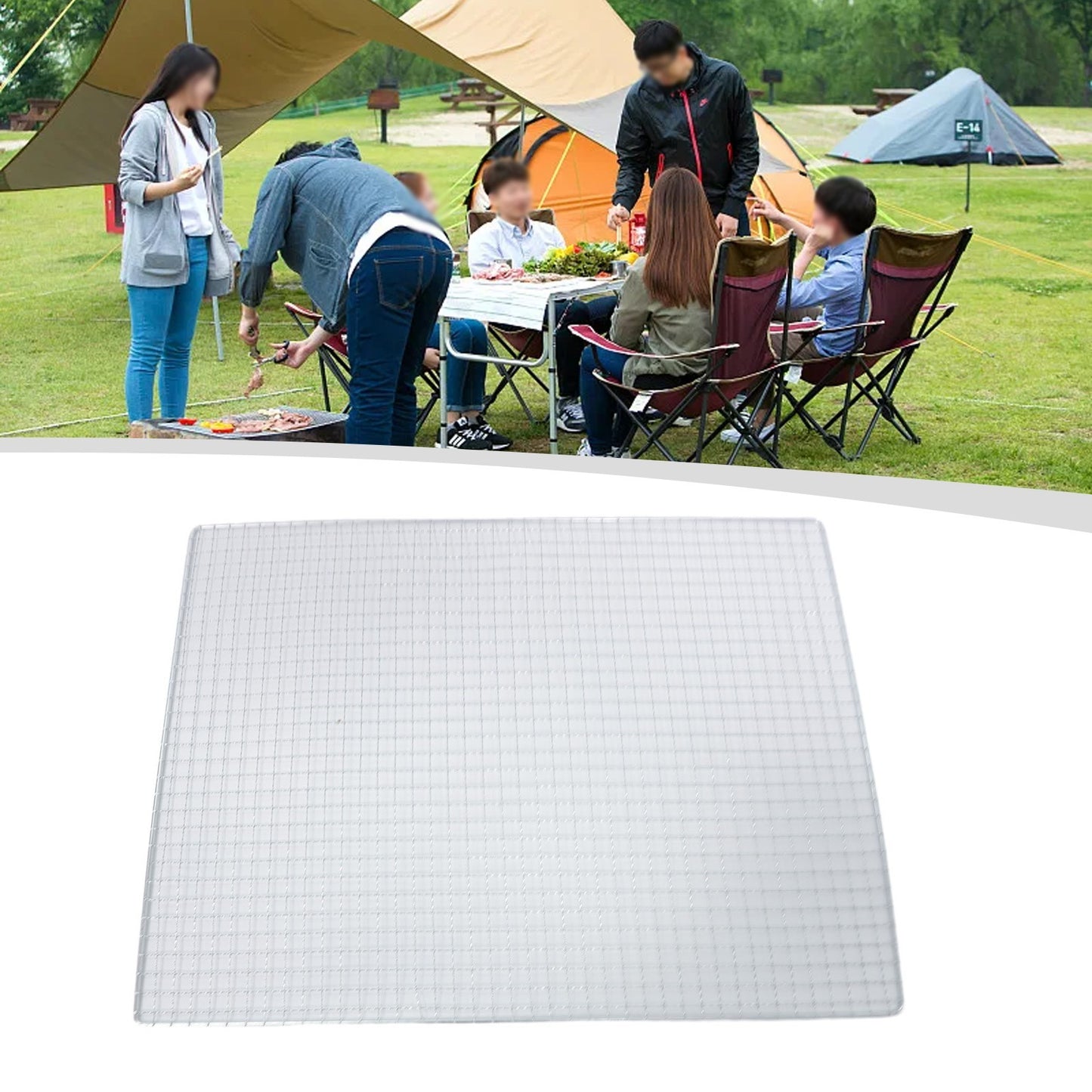 BBQ Mesh Picnics Campfires Camping For Japanese Korean Grill