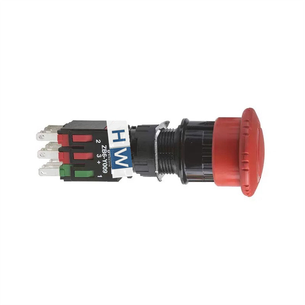1/Piece XB6AS8349B XB6-AS8349B Emergency Stop Button Switch ZB6-Y009 16mm 1NO2NO